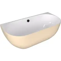 Polysan Pagoda voľne stojaca vaňa 170x85 cm liaty mramor ľavá aj pravá biela/béžová bílá/béžová 72976.82