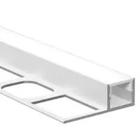 Lišta pre led pásku "P" McLED strieborná mat, hliník, dĺžka 200 cm, výška hrany 10 mm, ML-761.043.43.S2