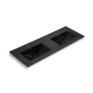 Nábytkové dvojumývadlo Naturel Modena 121x46 cm čierne M12046BKM