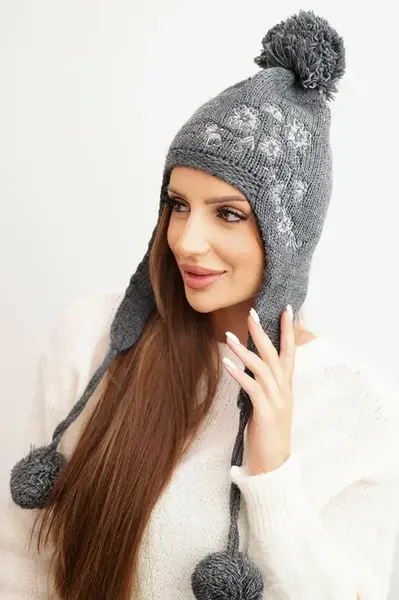 Kesi Dámska čiapka s dlhými ušami Emma K343 džínsy