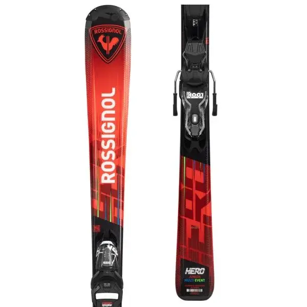 Rossignol HERO JR 130-150 XPRESS JR + XPRESS 7 GW Juniorské zjazdové lyže, červená, veľkosť