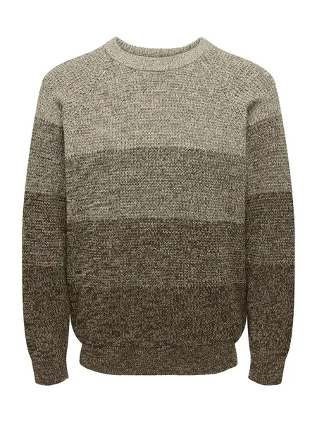 Only & Sons Sveter 'ONSBIRK'  sivá / tmavosivá / sivá melírovaná