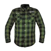Moto košile W-TEC Black Heart Rattlesneak zeleno-černá kostkovaná 4XL