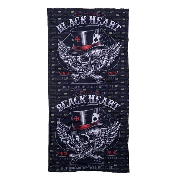 Multifunkční nákrčník W-TEC Black Heart Scarfest Wings Skull