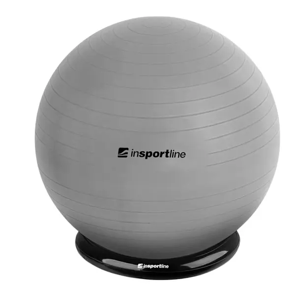 Gymnastický míč inSPORTline Top Ball 65 cm se základnou BallBase šedá