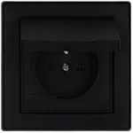 Zásuvka jednoduchá IP44 vodotesná černy Imperia