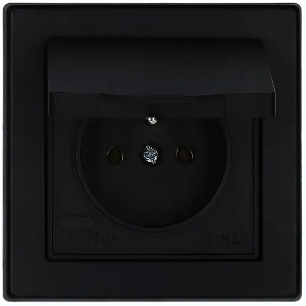 Zásuvka jednoduchá IP44 vodotesná černy Imperia