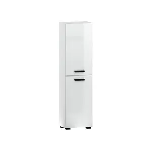 Vysoká skrinka do kúpeľne Plain 40 2D nohy biela