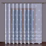 Žakarová záclona 348220 biela/230. Tovar na mieru