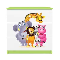 Dětská komoda Babydreams zelená - Zoo