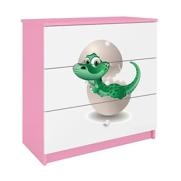 Detská komoda Babydreams ružová – Dino
