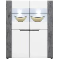 Skriňa Brando B04 Biela/Betón