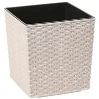 Obal na kvetináč Juka Rattan ECO 25x25x26cm biely