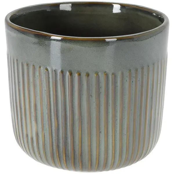 Zelený porcelánový kvetináč