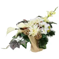Květinové aranžmá v míse se 6 květy 28x30cm 443913