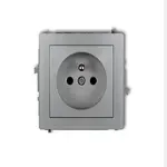 DGP-1Z Zásuvka jednoduchá s uzmenením grafitová