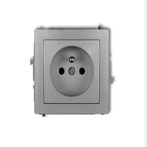 DGP-1Z Zásuvka jednoduchá s uzmenením grafitová