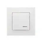 ŁP-1LS Jednopólový vypínač s podsvietením biely