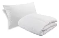 Celoroční přikrývka prošívaná 140 x 200 cm s polštářem BASIC 70 x 90 cm
