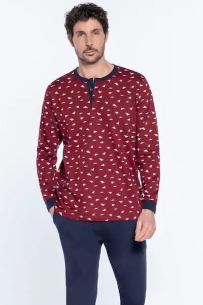 Pánské pyžamo JUAN XXL Bordó