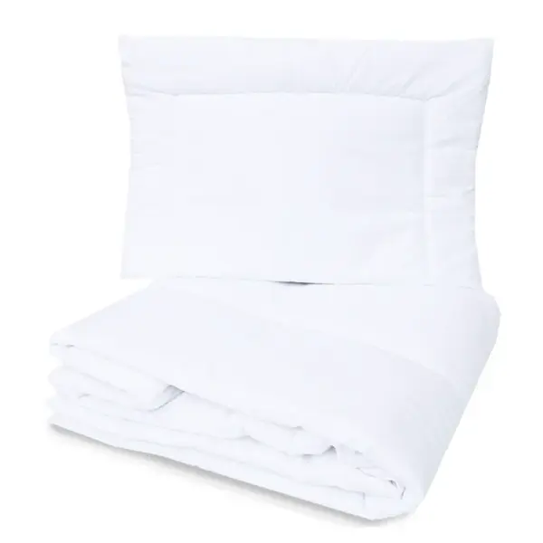 Baby Nellys Peřinka a polštář do postýlky 135x90/40x60, bílé, bavlna