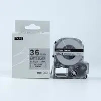 Epson LK-7SBM, SM36X, 36mm x 9m, černý tisk / matný stříbrný podklad, kompatibilní páska