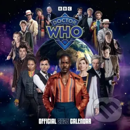 Oficiální nástěnný kalendář BBC 2026: Doctor Who Classic (SQ 30,5 x 30,5|61 cm)