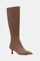 Semišové boty Baldinini dámské, hnědá barva, na podpatku, D6B121P5CAMO