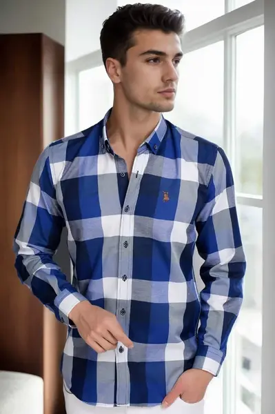 G962 DEWBERRY MEN'S SHIRT-NAVY-BLUE