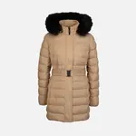 Beige Women's Down Jacket Geox Catria - Women's