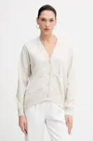 Kardigan s příměsí vlny Sisley dámský, béžová barva, 1KHTM602P