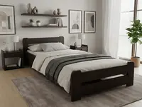 Posteľ Laura 90 x 200 cm, orech Rošt: S latkovým roštom, Matrac: Matrac DELUXE 10 cm