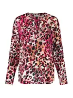 GERRY WEBER Blúzka  ružová / bordová / čierna / šedobiela