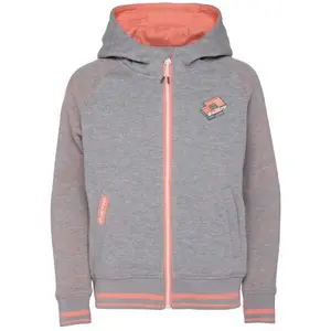Lotto MANET Dívčí celorozepínací mikina s kapucí, šedá, velikost 164-170