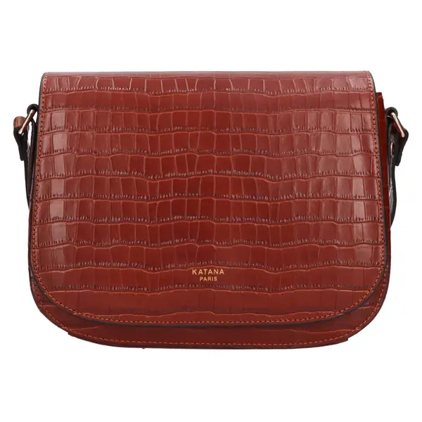 Kožená dámska crosbody kabelka Katana Alieta - hnedá