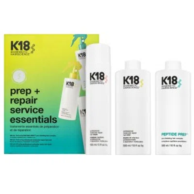 K18 Prep+ Repair Service Essentials sada pro regeneraci, výživu a ochranu vlasů 300 ml + 300 ml + 150 ml