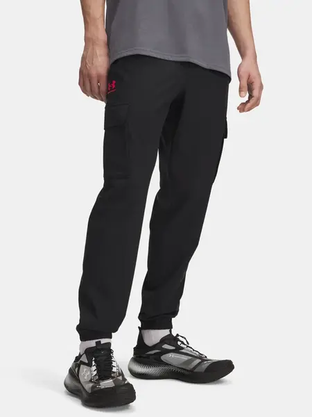 Under Armour UA Vibe Woven Cargo Pants-BLK Men's Sports Trousers - Mens