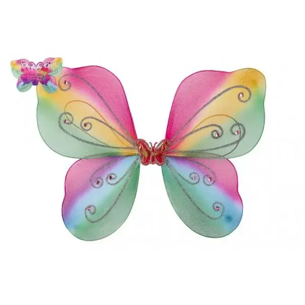 Křídla motýla nylon 44x32cm na karneval