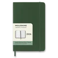 Diář Moleskine 2026 - měkké desky, S, týdenní, tmavě zelený