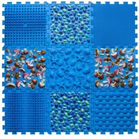 Ortek Masážní ortopedická podložka Puzzle "Mix" 9 prvků Modrá