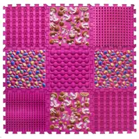 Ortek Masážní ortopedická podložka Puzzle "Mix" 9 prvků Růžová