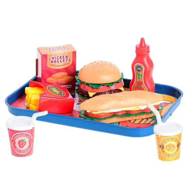 Fast food set s podnosem 26x19cm 26ks