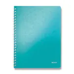 Kroužkový blok Leitz Wow A4, linkovaný, 80 listů - tyrkysový