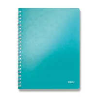 Kroužkový blok Leitz Wow A4, linkovaný, 80 listů - tyrkysový