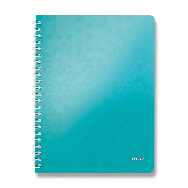 Kroužkový blok Leitz Wow A4, linkovaný, 80 listů - tyrkysový