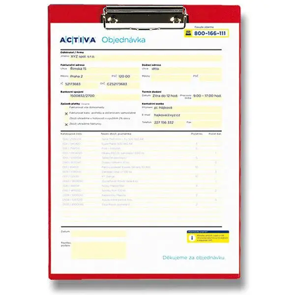 Psací podložka Titan - červená