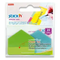 Samolepicí záložky Hopax Stick’n Arrow Tabs 38 x 38 mm, 2×10 listů - zelená, modrá