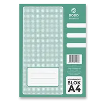 Lepený blok Bobo blok - A4, čtverečkovaný, 50 listů
