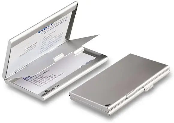 Zásobník na vizitky Durable - stříbrný - na 2 x 10 vizitek