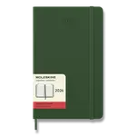Diář Moleskine 2026 - tvrdé desky, L, denní, tmavě zelený